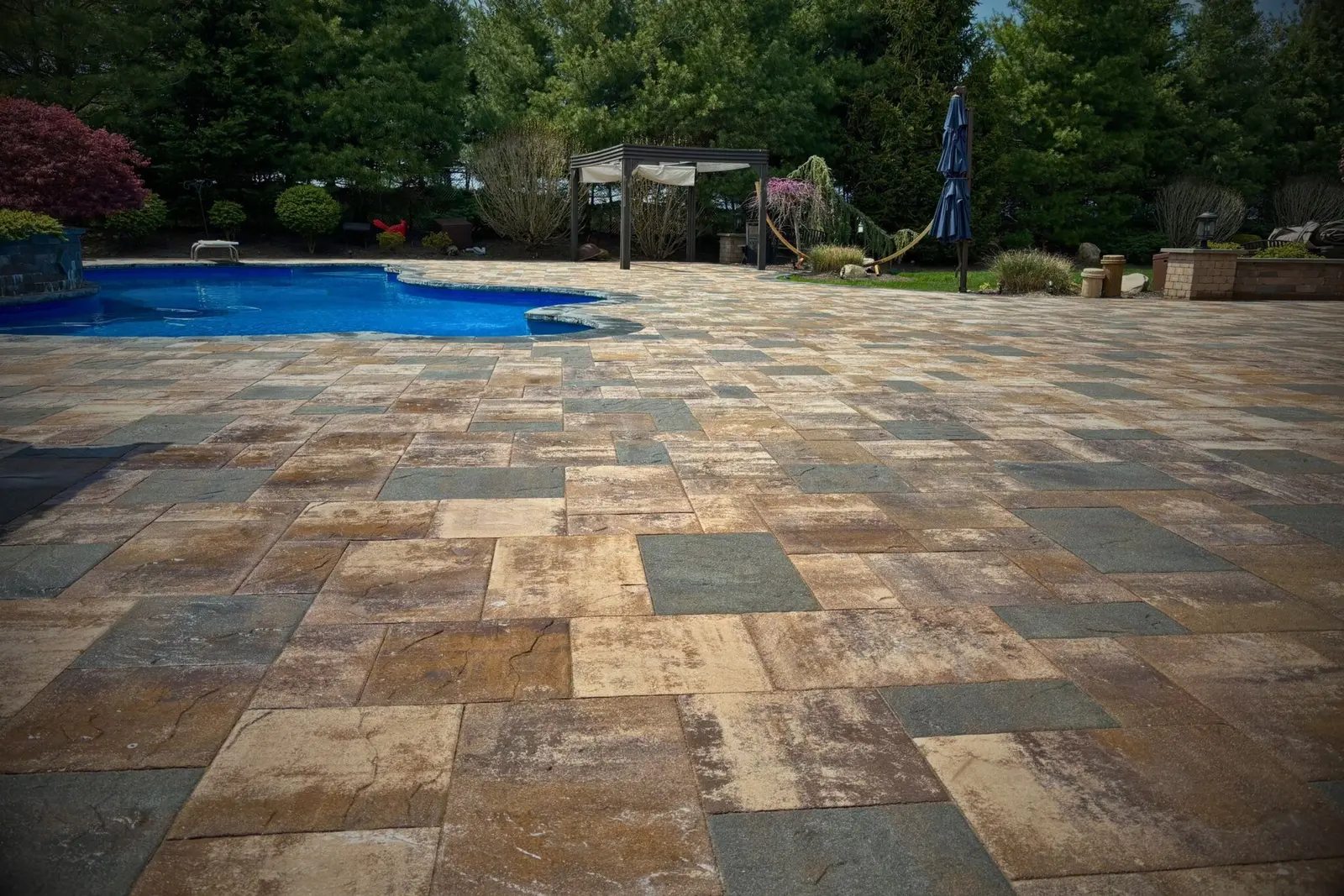 Restored paver pool deck