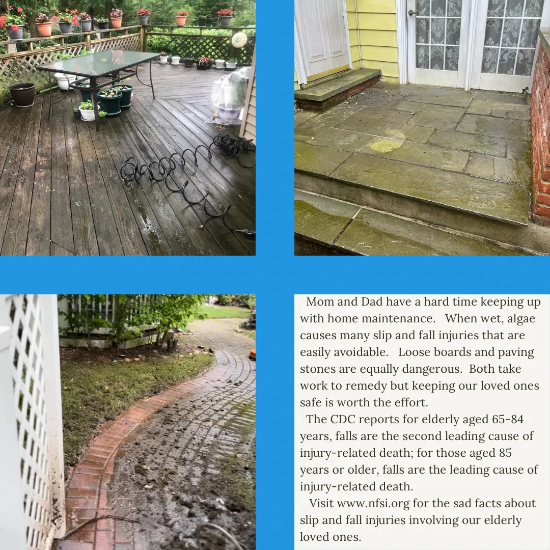 Clean, safe walkway after pressure washing